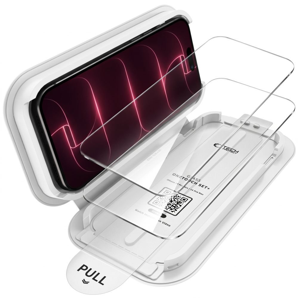 Tech-Protect iPhone 18 Pro / iPhone 17 Pro - Αντιχαρακτικό Γυαλί Οθόνης - OneTouch Set Plus - 2 Τεμάχια - Διάφανo