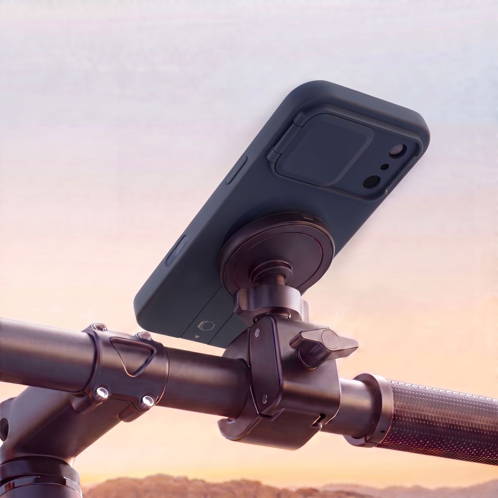 Tech-Protect iPhone 18 Pro / iPhone 17 Pro - Σκληρή Θήκη MagSafe με Ανοιγόμενο Κάλυμμα Κάμερας και Stand - Kevlar Aura MagSafe - Navy Blue