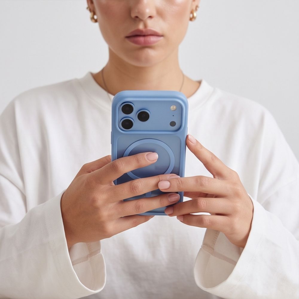 Tech-Protect iPhone 18 Pro / iPhone 17 Pro - Σκληρή Θήκη με Πλαίσιο Σιλικόνης MagSafe και 2 Αντιχαρακτικά Γυαλιά Οθόνης - MagOne CC - Light Blue / Clear