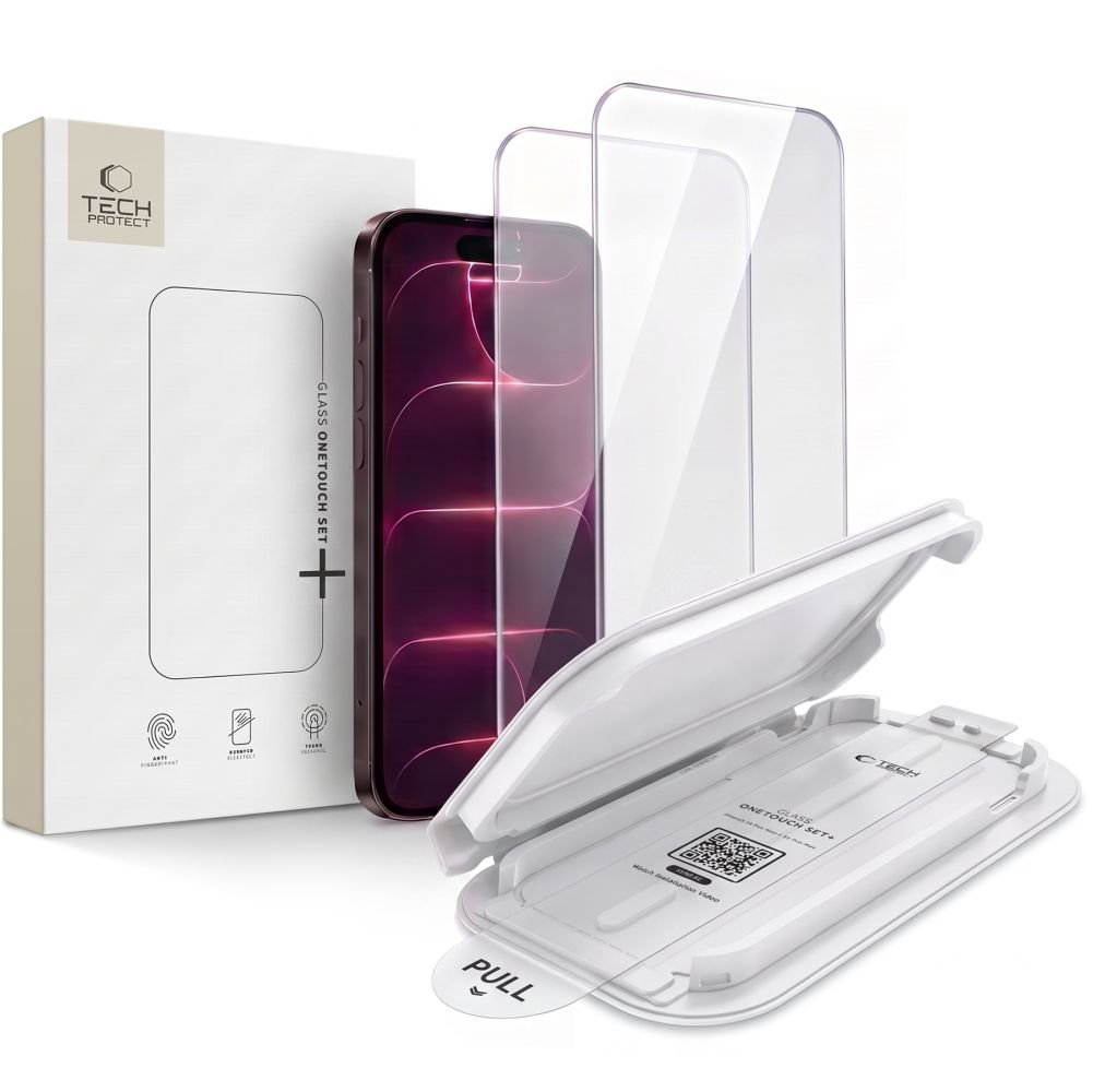 Tech-Protect iPhone 18 Pro Max / iPhone 17 Pro Max - Αντιχαρακτικό Γυαλί Οθόνης - OneTouch Set Plus - 2 Τεμάχια - Διάφανo