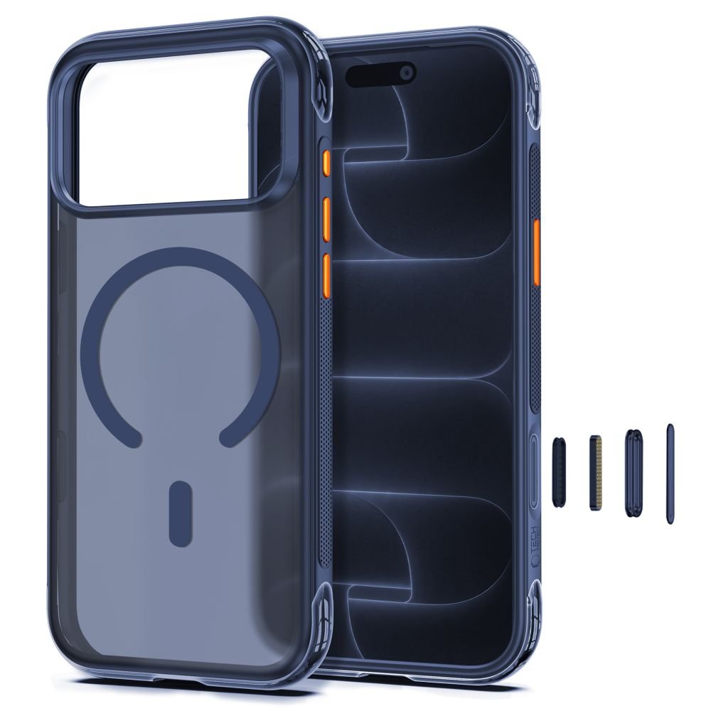Tech-Protect iPhone 18 Pro Max / iPhone 17 Pro Max - Σκληρή Θήκη MagSafe με Πλαίσιο Σιλικόνης - MagAir CC - Matte Deep Blue