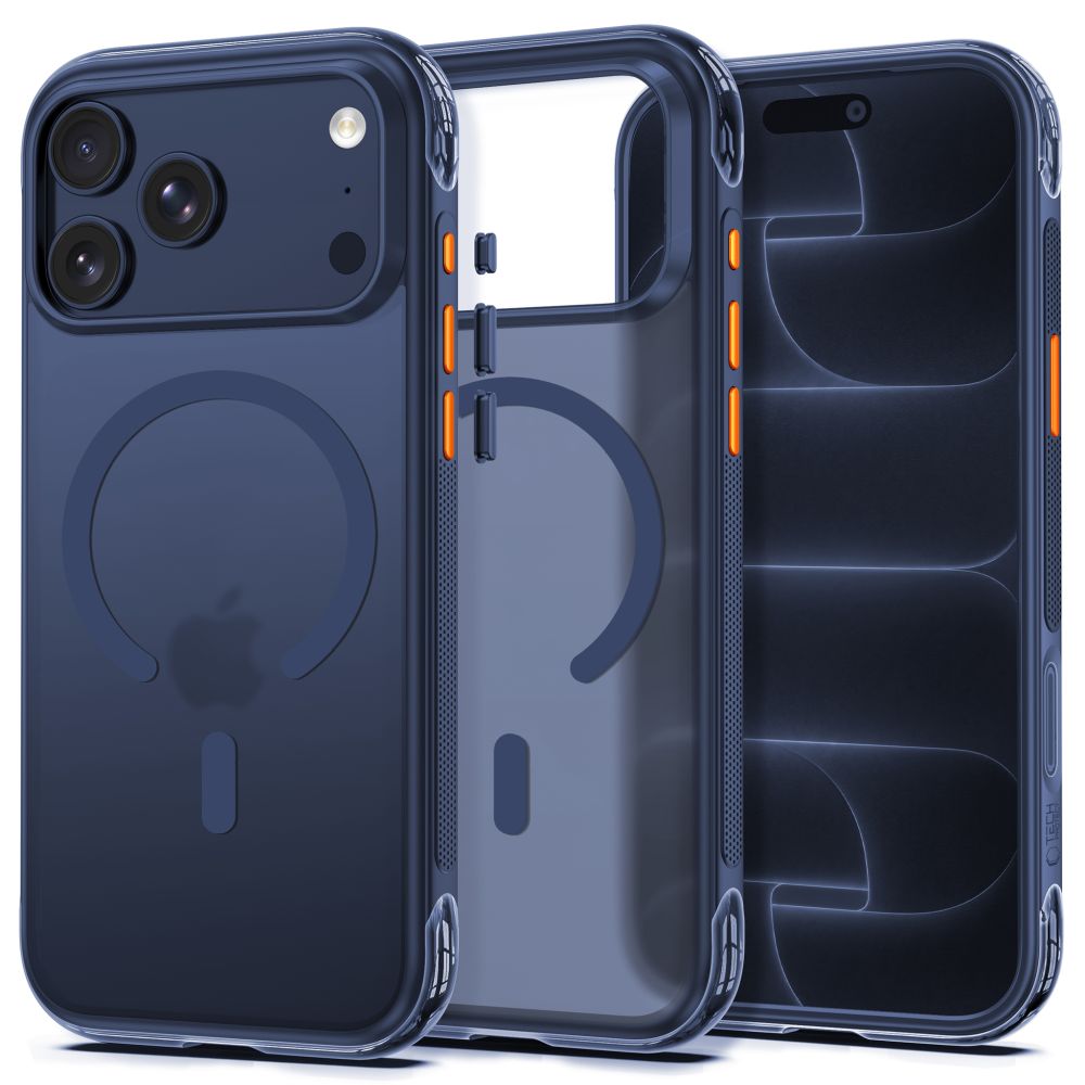 Tech-Protect iPhone 18 Pro Max / iPhone 17 Pro Max - Σκληρή Θήκη MagSafe με Πλαίσιο Σιλικόνης - MagAir CC - Matte Deep Blue