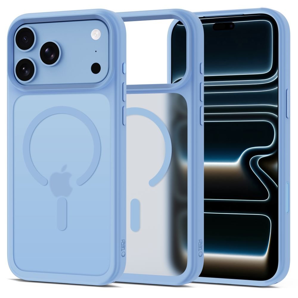 Tech-Protect iPhone 18 Pro Max / iPhone 17 Pro Max - Σκληρή Θήκη MagSafe με Πλαίσιο Σιλικόνης - MagMat MagSafe CC - Matte Light Blue