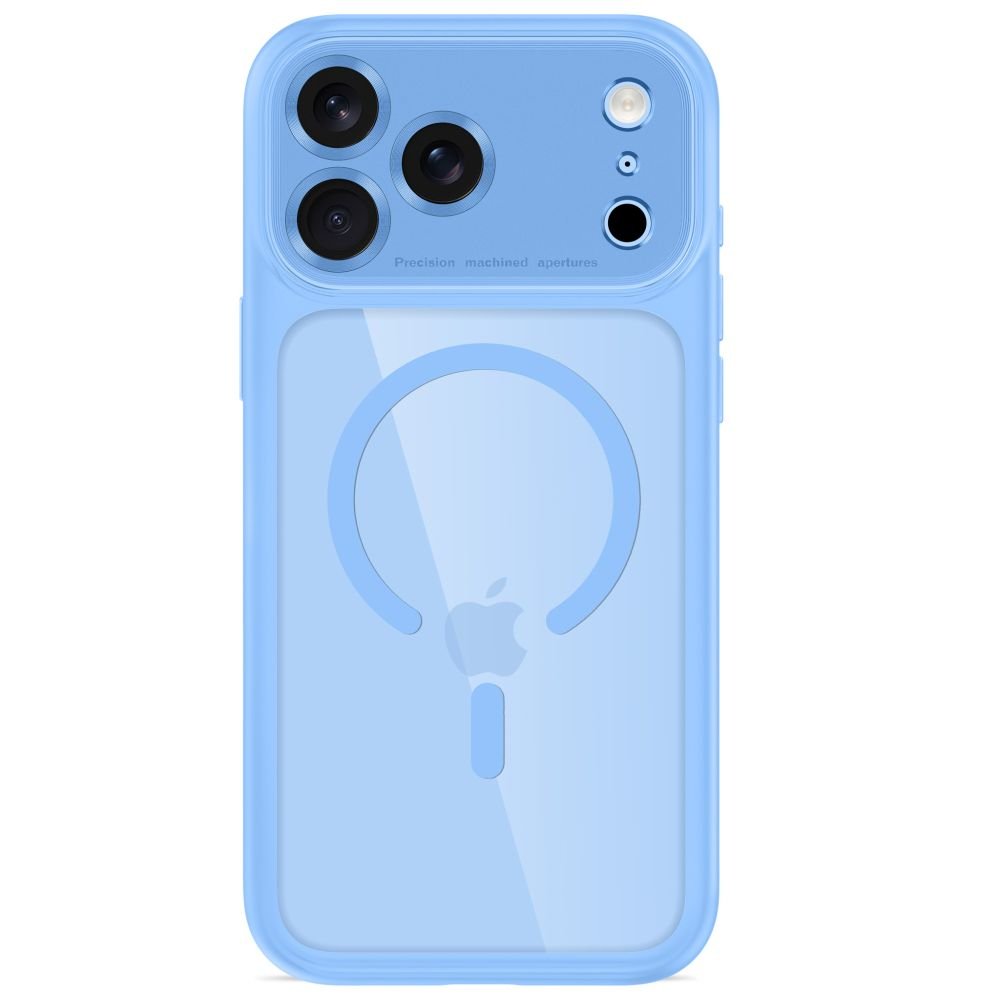 Tech-Protect iPhone 18 Pro Max / iPhone 17 Pro Max - Σκληρή Θήκη με Πλαίσιο Σιλικόνης και MagSafe - MagPeak MagSafe CC - Light Blue / Clear