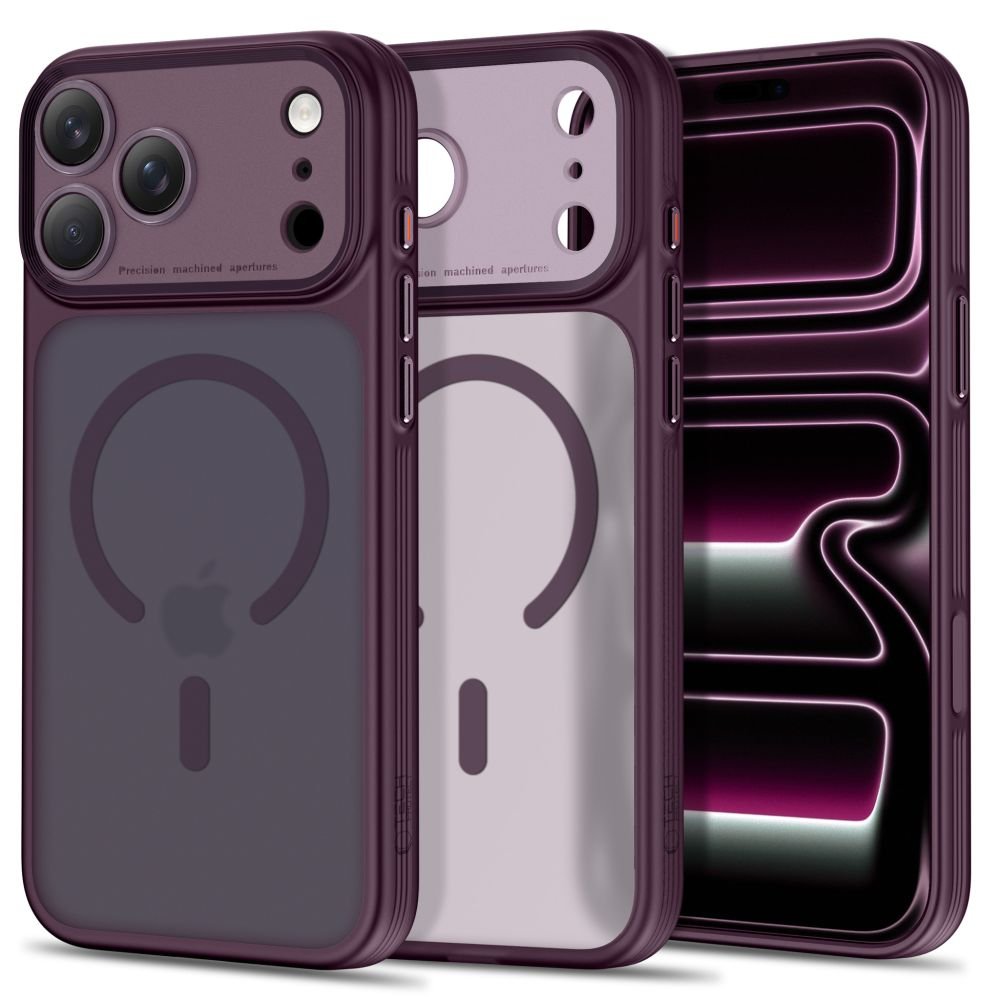 Tech-Protect iPhone 18 Pro Max / iPhone 17 Pro Max - Σκληρή Θήκη με Πλαίσιο Σιλικόνης και MagSafe - MagPrime MagSafe CC - Matte Burgundy