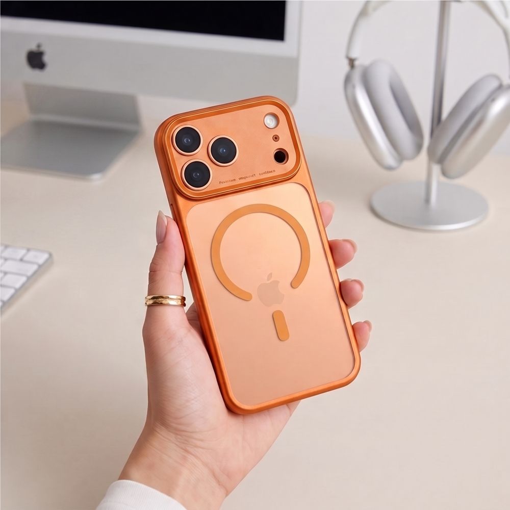 Tech-Protect iPhone 18 Pro Max / iPhone 17 Pro Max - Σκληρή Θήκη με Πλαίσιο Σιλικόνης και MagSafe - MagPrime MagSafe CC - Matte Cosmic Orange