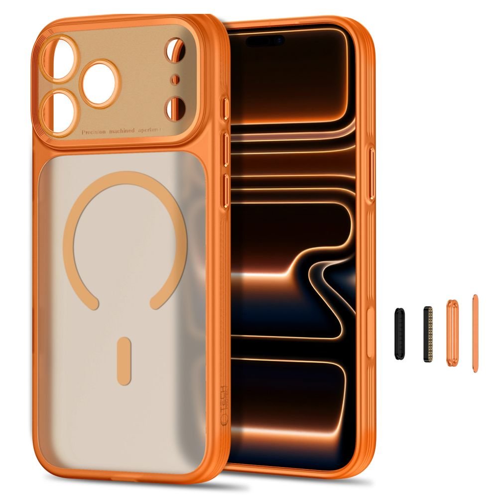 Tech-Protect iPhone 18 Pro Max / iPhone 17 Pro Max - Σκληρή Θήκη με Πλαίσιο Σιλικόνης και MagSafe - MagPrime MagSafe CC - Matte Cosmic Orange