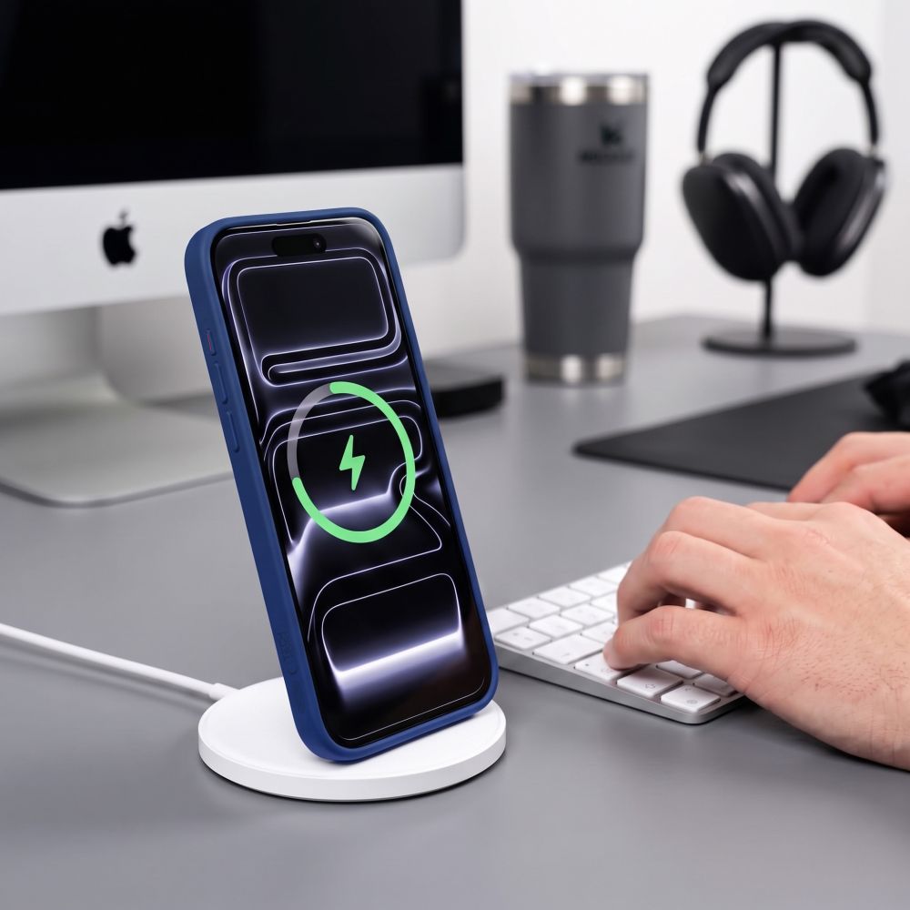 Tech-Protect iPhone 18 Pro Max / iPhone 17 Pro Max - Σκληρή Θήκη με Πλαίσιο Σιλικόνης MagSafe και 2 Αντιχαρακτικά Γυαλιά Οθόνης - MagOne CC - Deep Blue / Clear