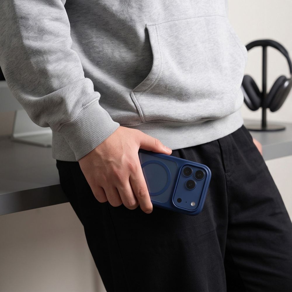 Tech-Protect iPhone 18 Pro Max / iPhone 17 Pro Max - Σκληρή Θήκη με Πλαίσιο Σιλικόνης MagSafe και 2 Αντιχαρακτικά Γυαλιά Οθόνης - MagOne CC - Deep Blue / Clear