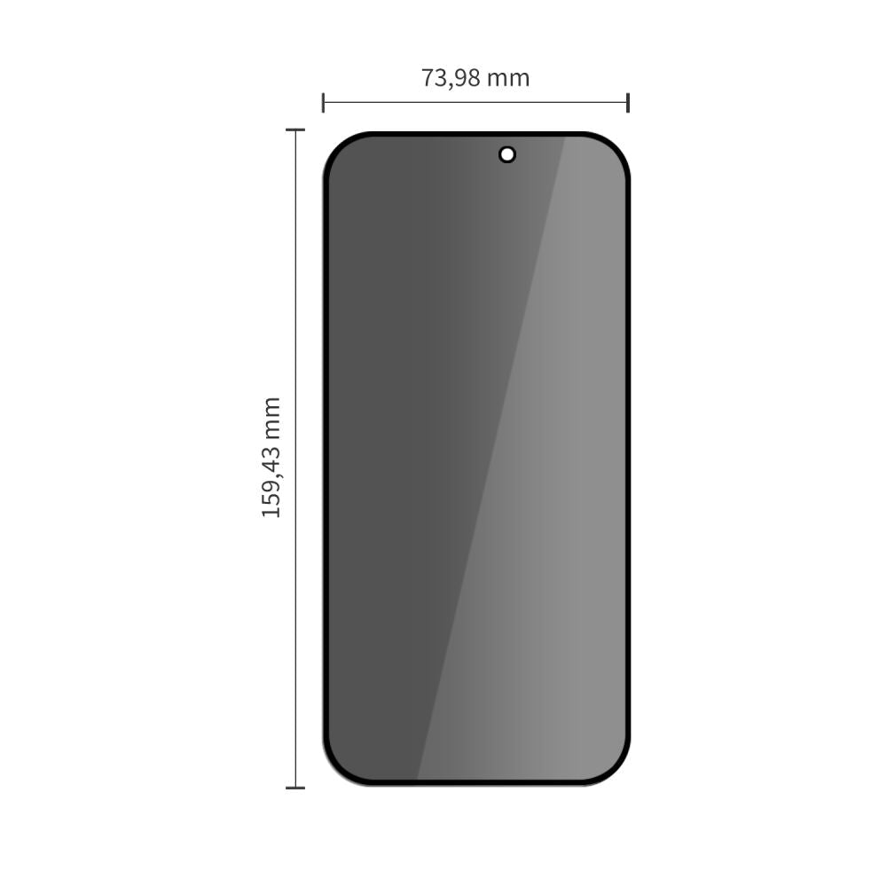 Tech-Protect iPhone 18 Pro Max - Σετ με 2 Full Screen Αντιχαρακτικά Γυαλιά Οθόνης - Glass Spy Plus - Privacy