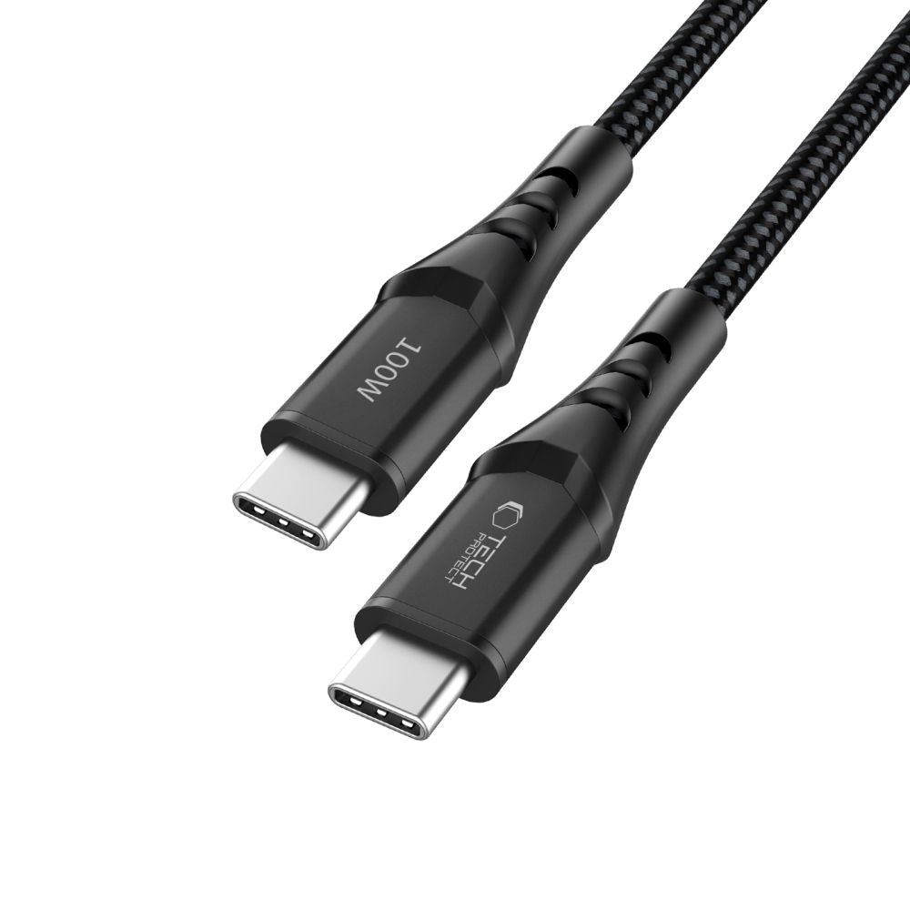 Tech - Protect Καλώδιο Δεδομένων και Φόρτισης Type - C to Type - C PD 100W QC3.0 - Ultraboost UB11T - 2m - Black