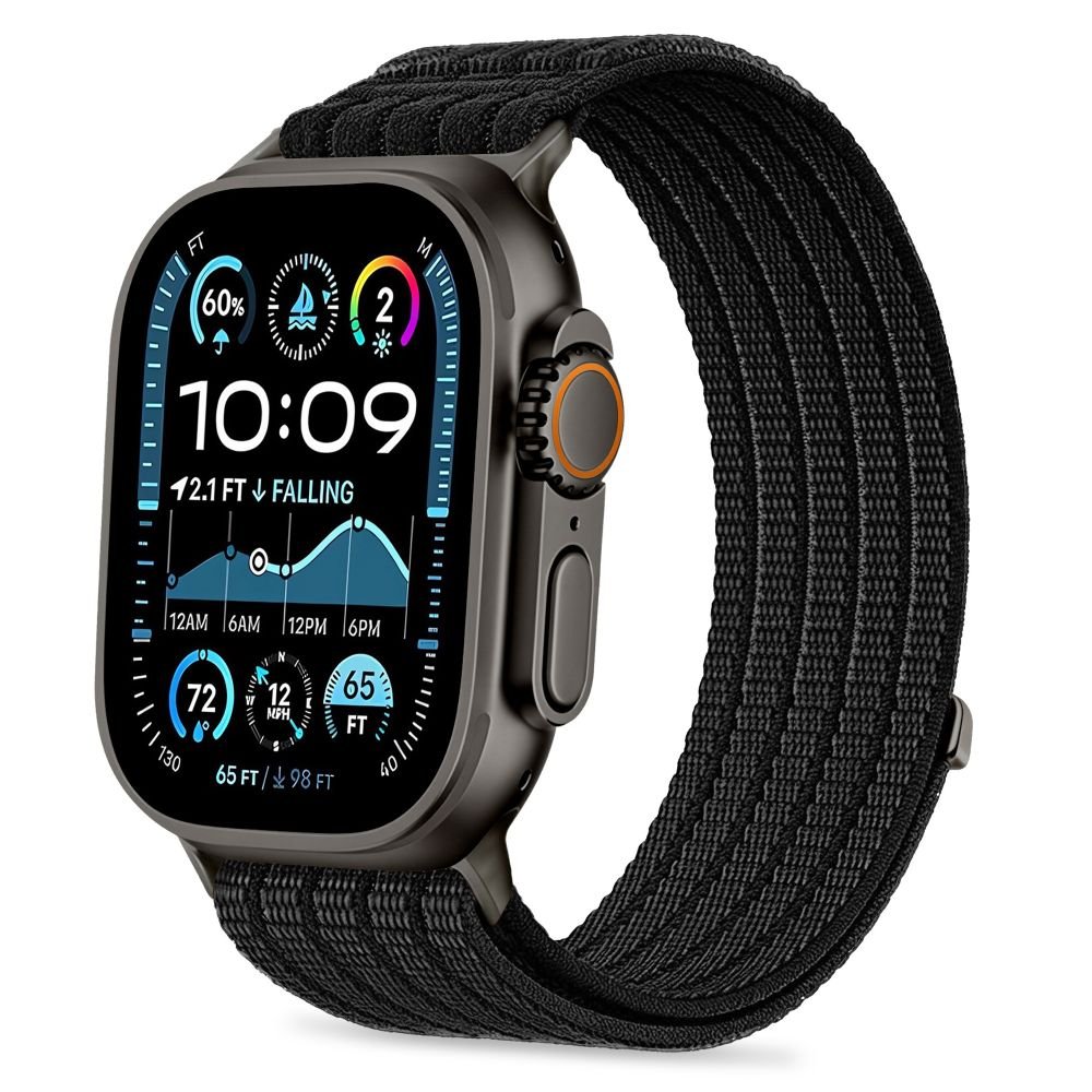 Tech-Protect Λουράκι Apple Watch 8/9/10/11/12 - SE (1/2/3) - Ultra (1/2/3/4) - 44/45/46/49mm Nylon Sport - Black