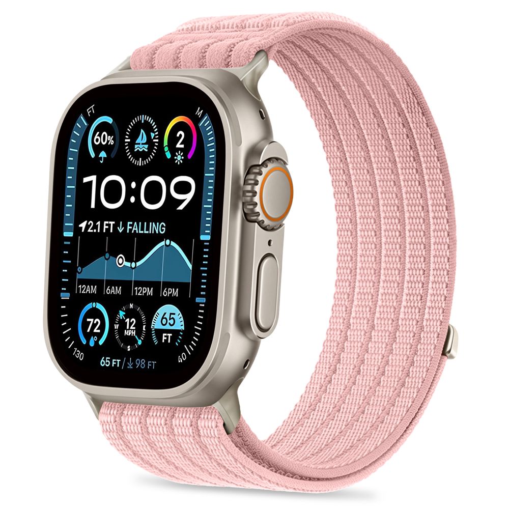 Tech-Protect Λουράκι Apple Watch 8/9/10/11/12 - SE (1/2/3) - Ultra (1/2/3/4) - 44/45/46/49mm Nylon Sport - Light Pink