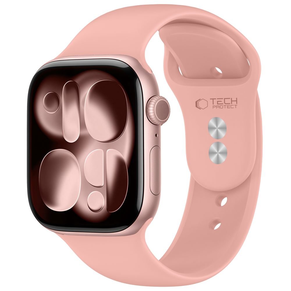 Tech-Protect Λουράκι Apple Watch 8/9/10/11/12 - SE (1/2/3) - Ultra (1/2/3/4) - 44/45/46/49mm Σιλικόνης - Silicone - Dusty Rose