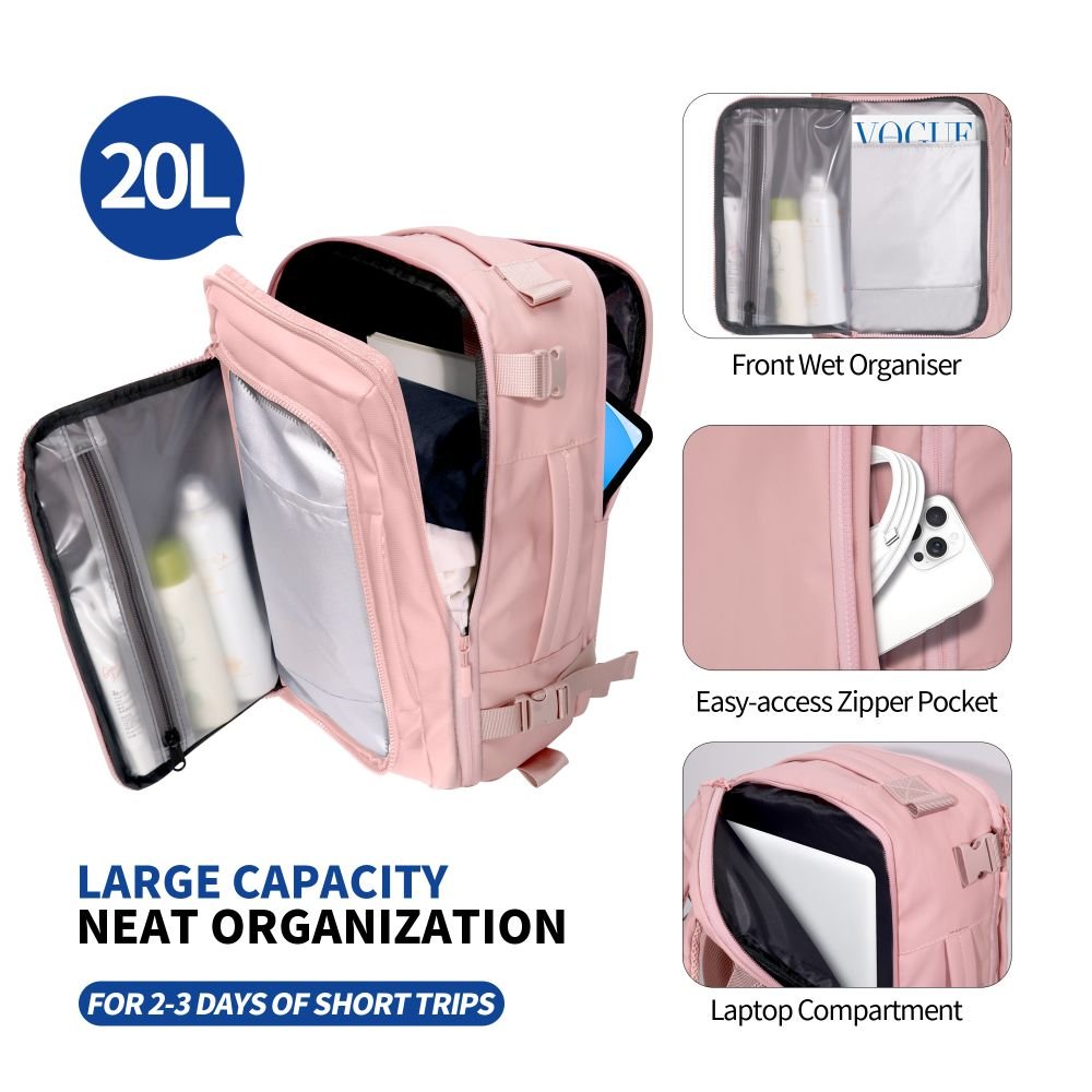 Tech-Protect Σακίδιο Καμπίνας για Laptop - 20L - Defender S50 - Dusty Pink