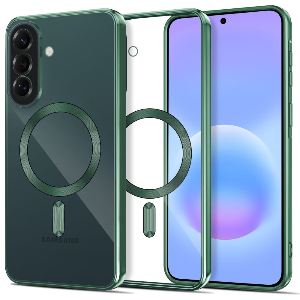Tech - Protect Samsung Galaxy A37 5G - Θήκη Σιλικόνης TPU με MagSafe - MagFlex - Clear / Jungle Green