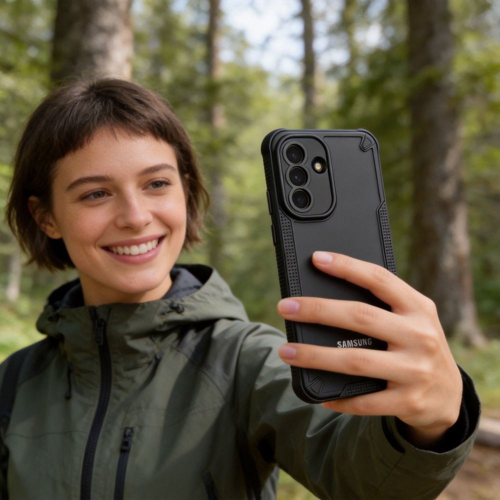 Tech - Protect Samsung Galaxy A57 5G - Σκληρή Θήκη με Πλαίσιο Σιλικόνης - Rugged Shield - Matte Black