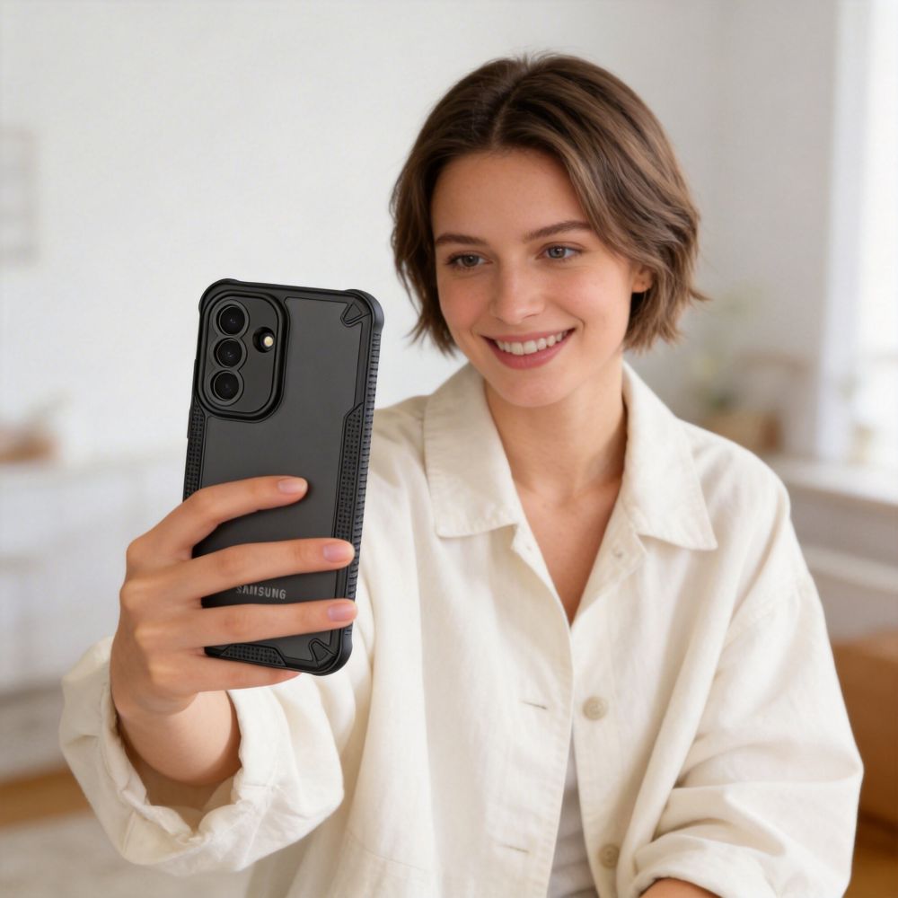 Tech - Protect Samsung Galaxy A57 5G - Σκληρή Θήκη με Πλαίσιο Σιλικόνης - Rugged Shield - Matte Black