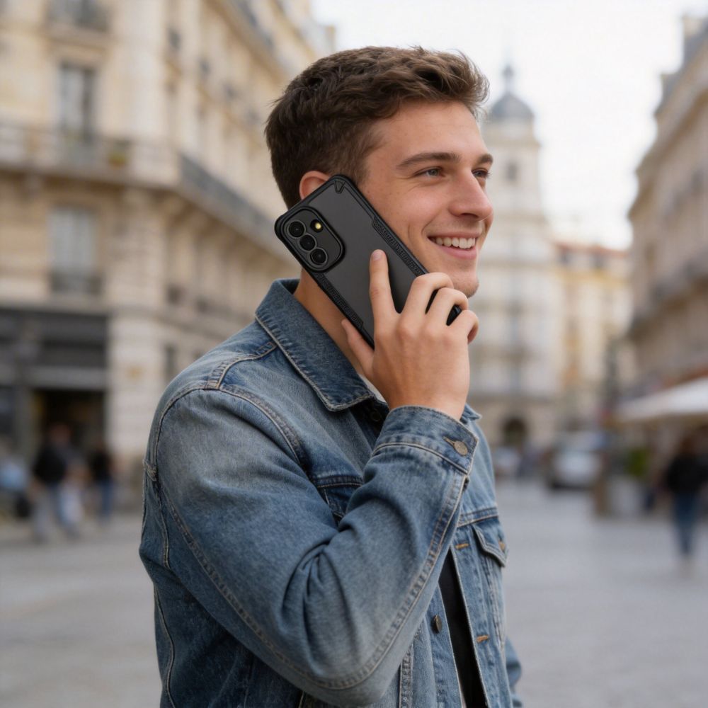 Tech - Protect Samsung Galaxy A57 5G - Σκληρή Θήκη με Πλαίσιο Σιλικόνης - Rugged Shield - Matte Black