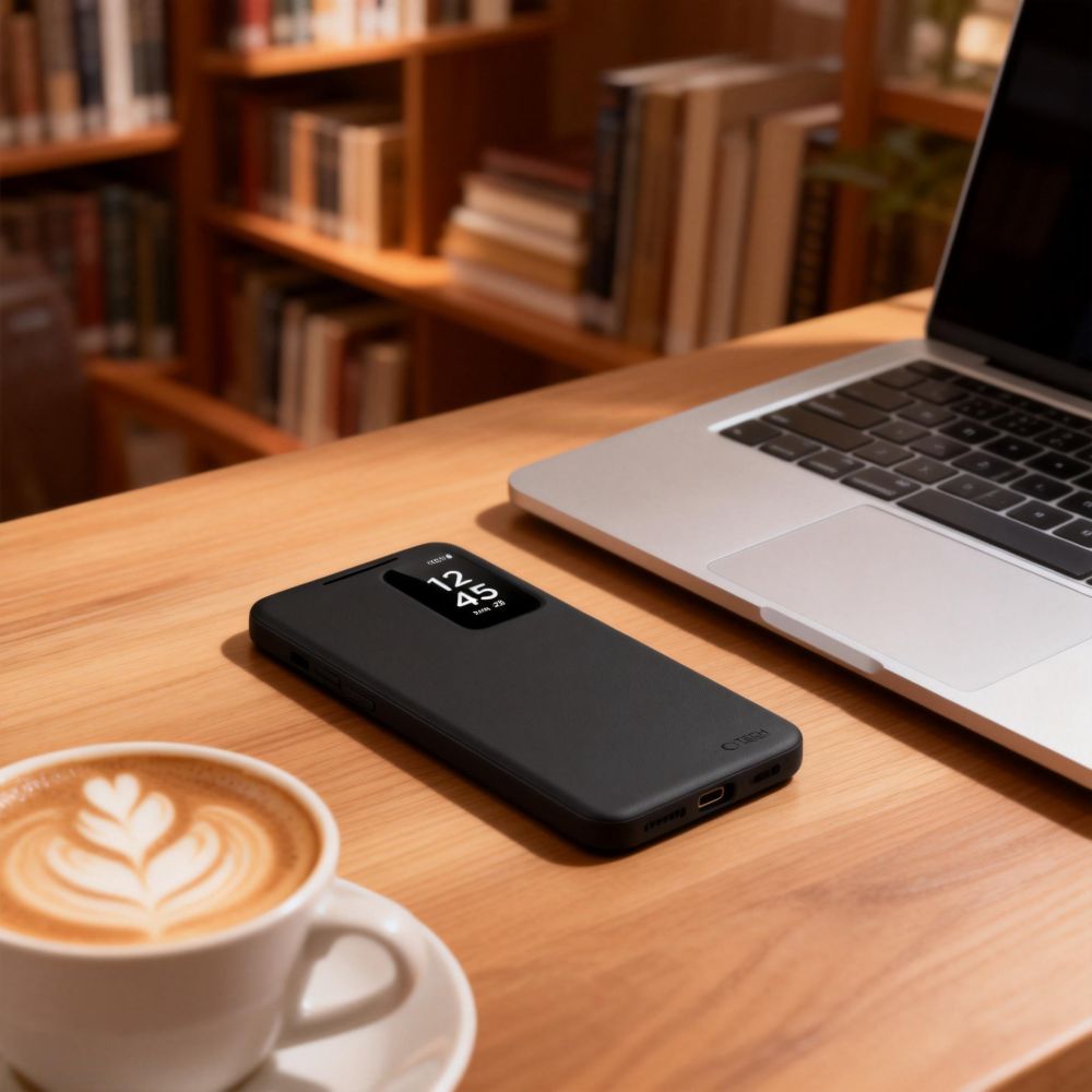 Tech - Protect Samsung Galaxy A57 5G - Θήκη Βιβλίο με Θέση για 1 Κάρτα - Smart Wallet - Matte Black
