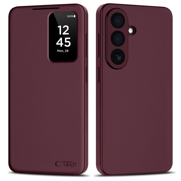 Tech - Protect Samsung Galaxy S26 - Θήκη Βιβλίο με Θέση για 1 Κάρτα - Smart Wallet - Mulberry
