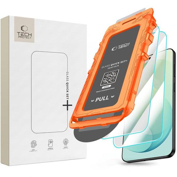 Tech-Protect Samsung Galaxy S26 FE - Σετ με 2 Αντιχαρακτικά Γυαλιά Οθόνης - Quick Set Plus - Διάφανα