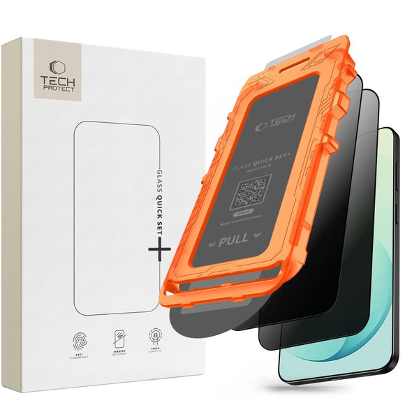 Tech-Protect Samsung Galaxy S26 FE - Σετ με 2 Full Screen Αντιχαρακτικά Γυαλιά Οθόνης - Quick Set Spy Plus - Privacy