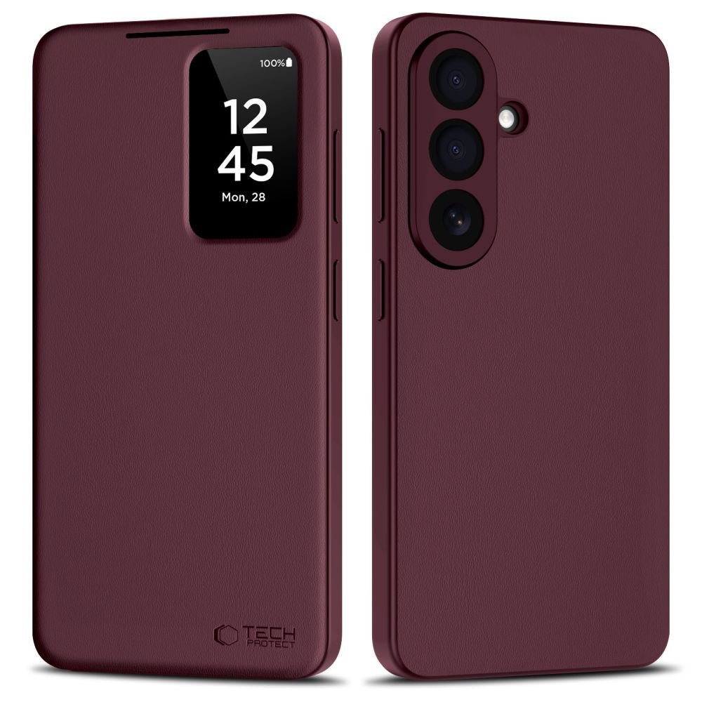 Tech - Protect Samsung Galaxy S26 Plus - Θήκη Βιβλίο με Θέση για 1 Κάρτα - Smart Wallet - Mulberry