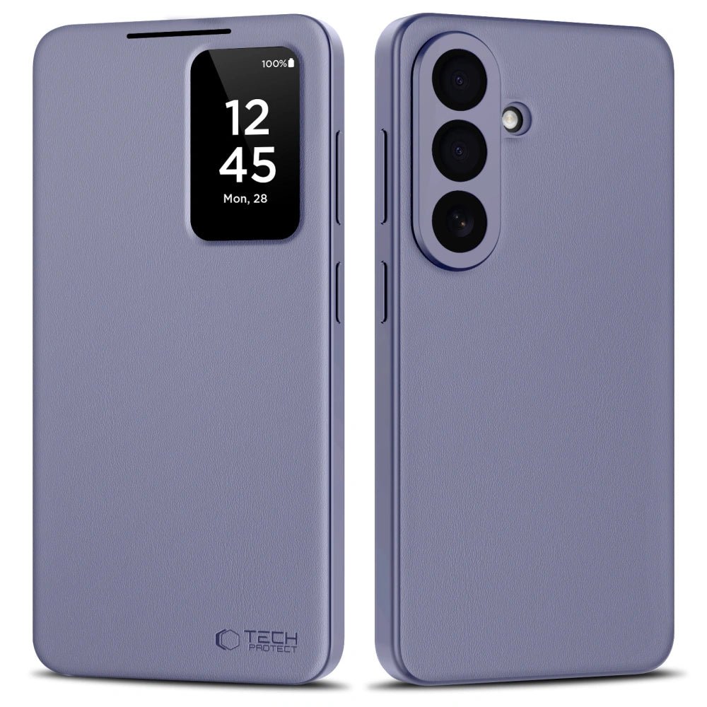 Tech - Protect Samsung Galaxy S26 Plus - Θήκη Βιβλίο με Θέση για 1 Κάρτα - Smart Wallet - Purple