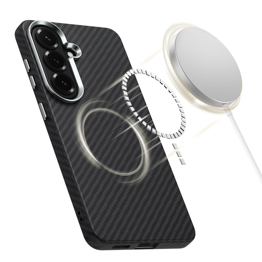 Tech - Protect Samsung Galaxy S26 - Σκληρή Θήκη με MagSafe - Ion Carbon MagSafe - Black / Silver