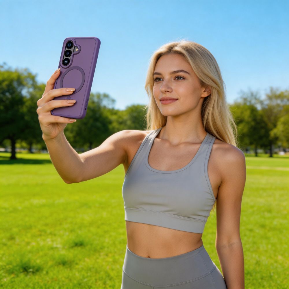 Tech - Protect Samsung Galaxy S26 - Σκληρή Θήκη με Πλαίσιο Σιλικόνης - MagMat MagSafe - Matte Cobalt Violet