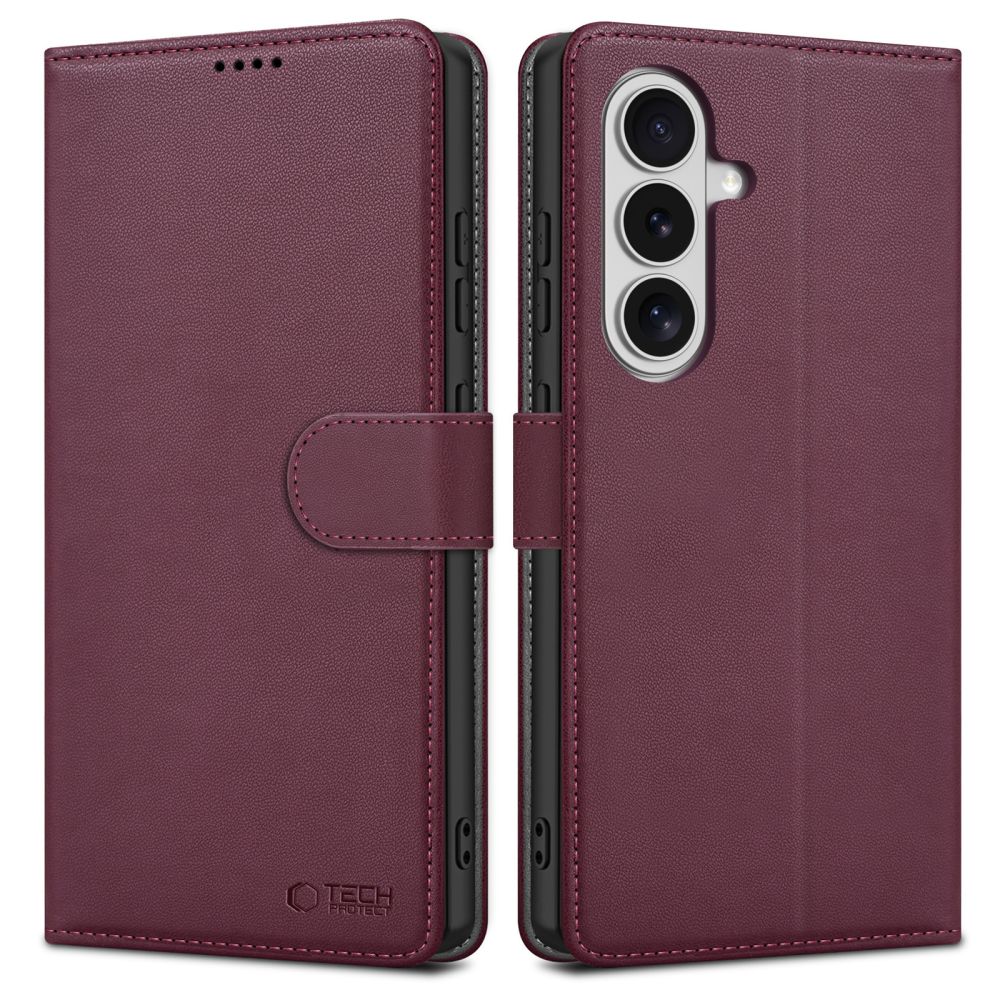 Tech - Protect Samsung Galaxy S26 - Θήκη Πορτοφόλι Stand από Δερματίνη - Wallet - Mulberry