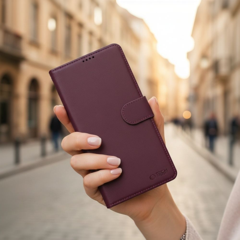 Tech - Protect Samsung Galaxy S26 - Θήκη Πορτοφόλι Stand από Δερματίνη - Wallet - Mulberry
