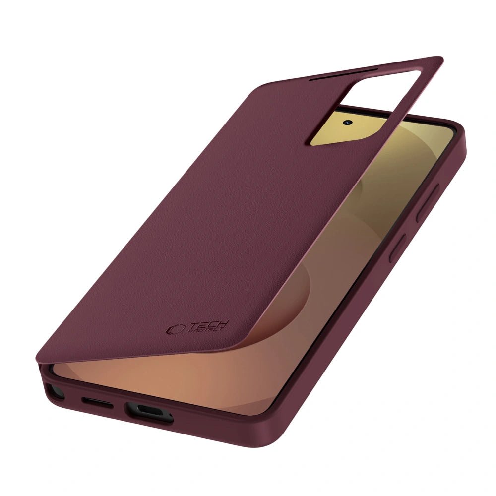 Tech - Protect Samsung Galaxy S26 Ultra - Θήκη Βιβλίο με Θέση για 1 Κάρτα - Smart Wallet - Mulberry