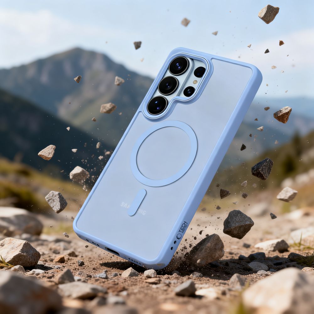 Tech - Protect Samsung Galaxy S26 Ultra - Σκληρή Θήκη με Πλαίσιο Σιλικόνης και MagSafe - MagMat MagSafe - Matte Sky Blue