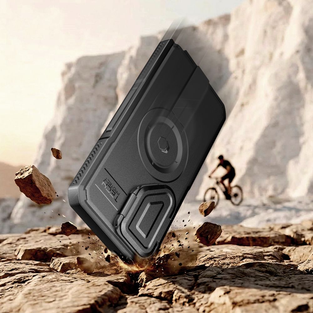 Tech - Protect Samsung Galaxy S26 Ultra - Θήκη 360 Full Body με Προστασία για την Οθόνη και την Κάμερα και Stand - Kevlar MagSafe 2 - Set - Black