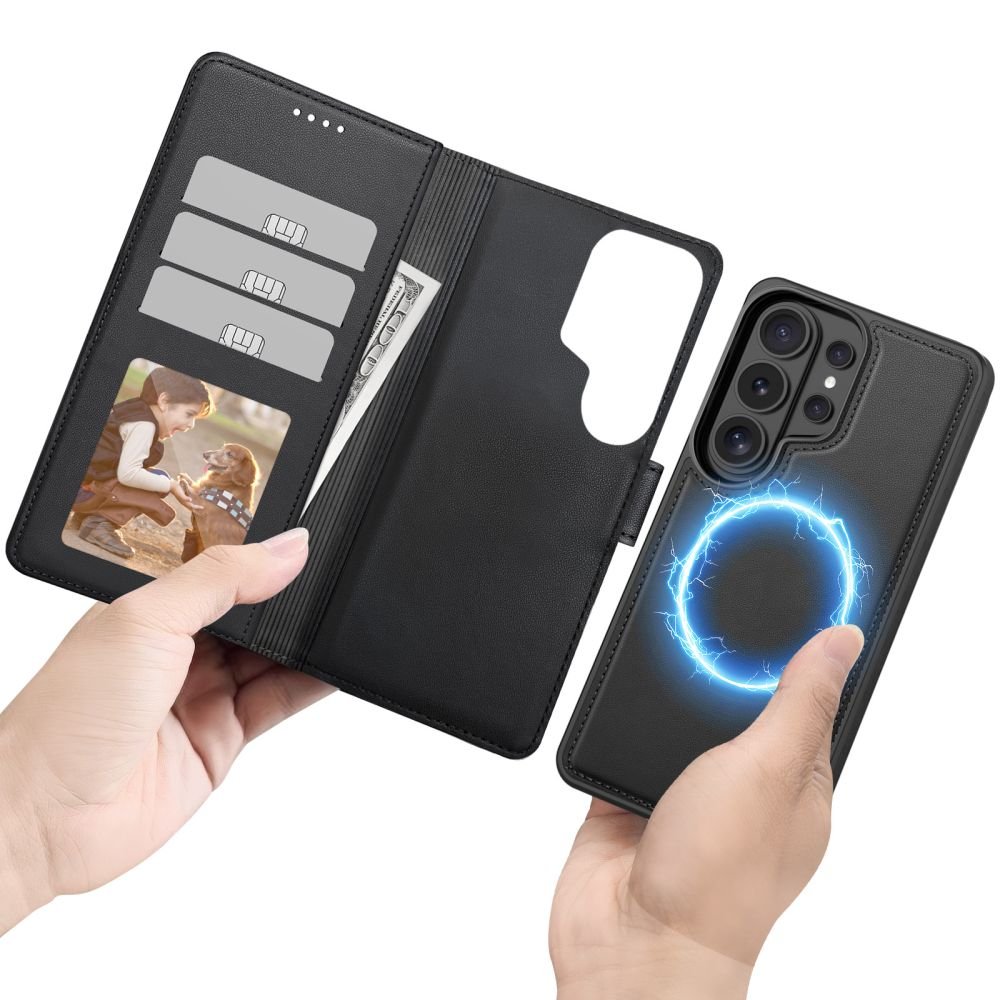 Tech - Protect Samsung Galaxy S26 Ultra Θήκη Πορτοφόλι Stand από Δερματίνη με Αποσπώμενη θήκη MagSafe - Matte Black