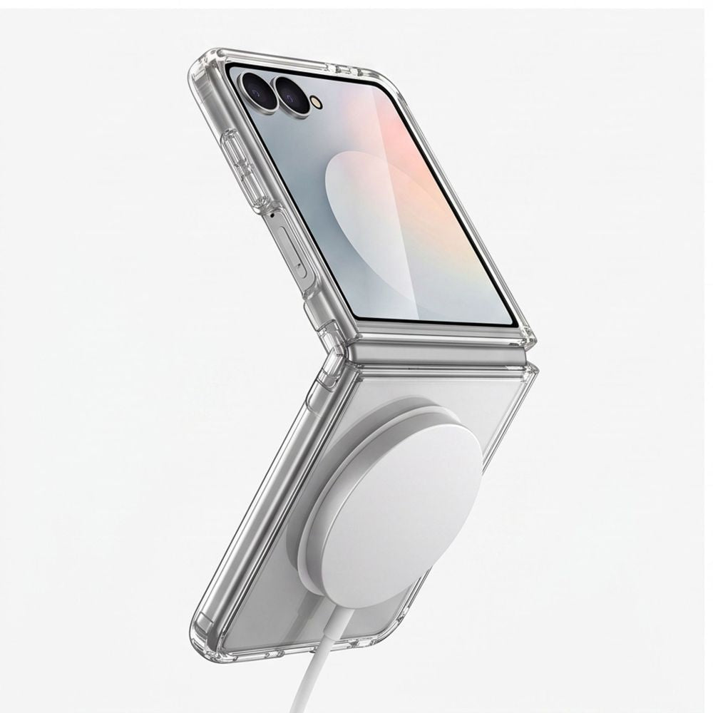 Tech-Protect Samsung Galaxy Z Flip8 - Σκληρή Θήκη με Πλαίσιο Σιλικόνης - Flexair Hybrid MagSafe- Clear