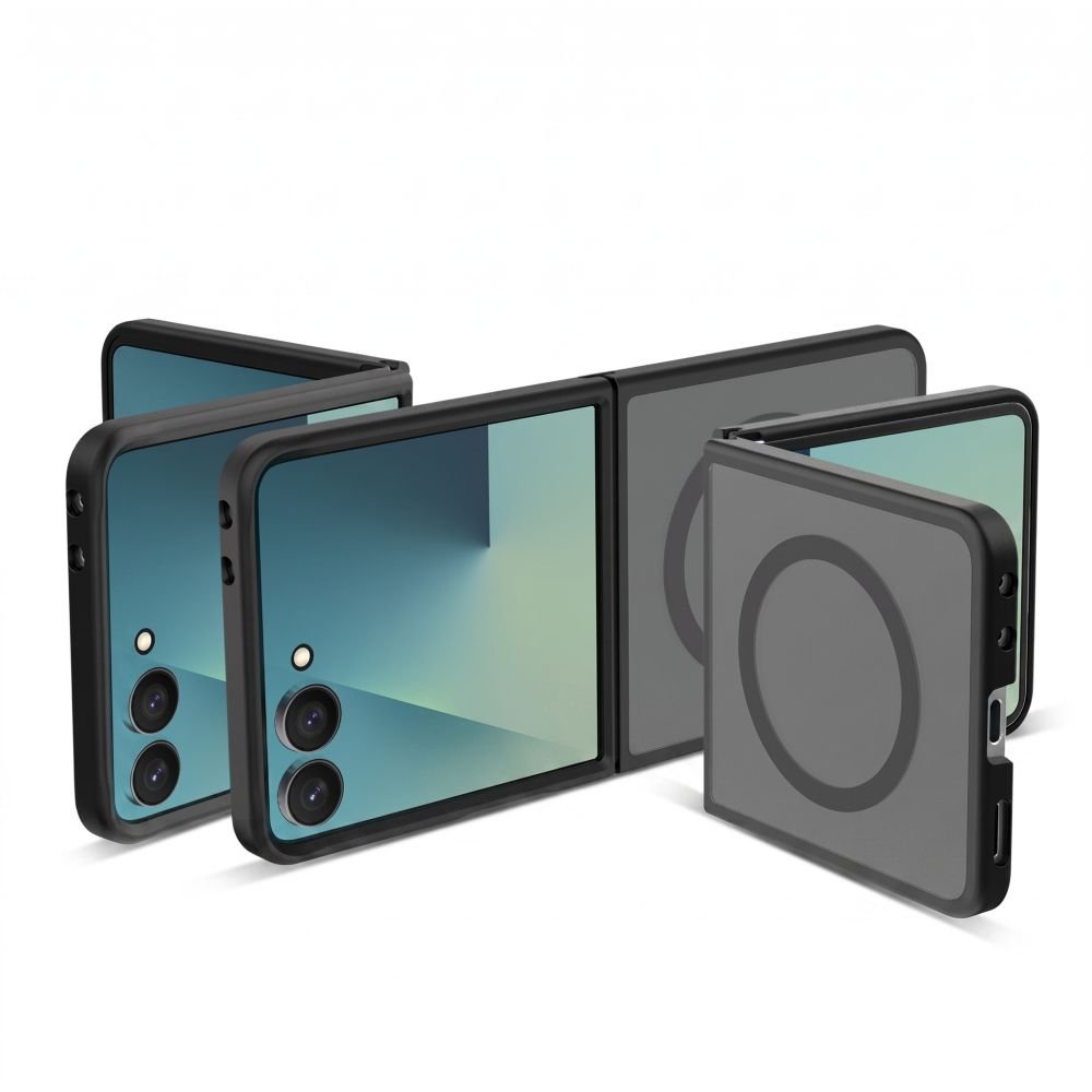 Tech-Protect Samsung Galaxy Z Flip8 - Σκληρή Θήκη με Πλαίσιο Σιλικόνης - MagMat MagSafe - Matte Black