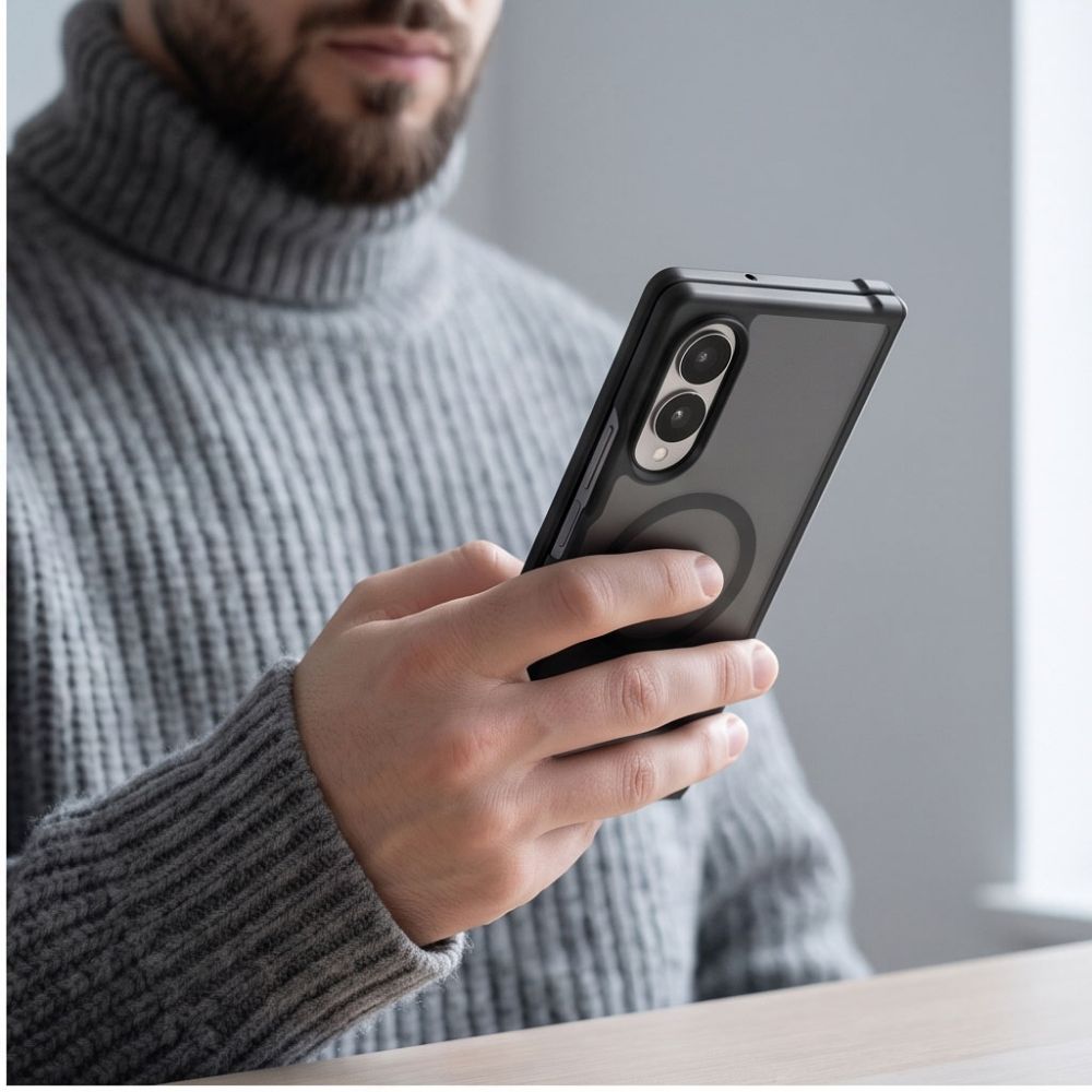 Tech-Protect Samsung Galaxy Z Fold7 / Z Fold8 Ultra - Σκληρή Θήκη με Πλαίσιο Σιλικόνης - MagMat MagSafe - Matte Black