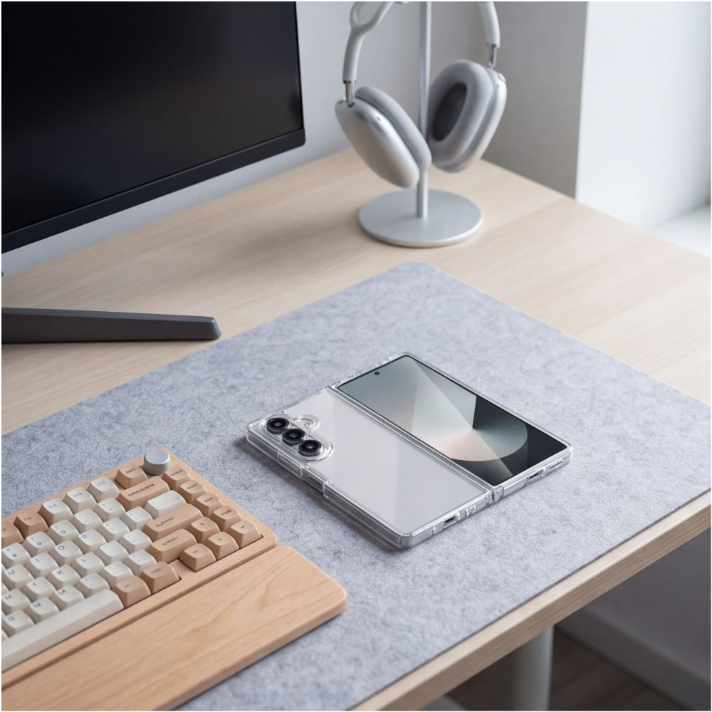 Tech-Protect Samsung Galaxy Z Fold8 Ultra - Σκληρή Θήκη με Πλαίσιο Σιλικόνης - Flexair Hybrid - Clear