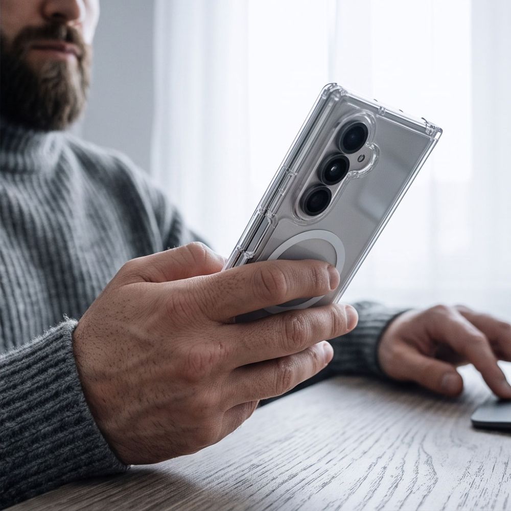 Tech-Protect Samsung Galaxy Z Fold8 Ultra - Σκληρή Θήκη με Πλαίσιο Σιλικόνης - Flexair Hybrid MagSafe- Clear