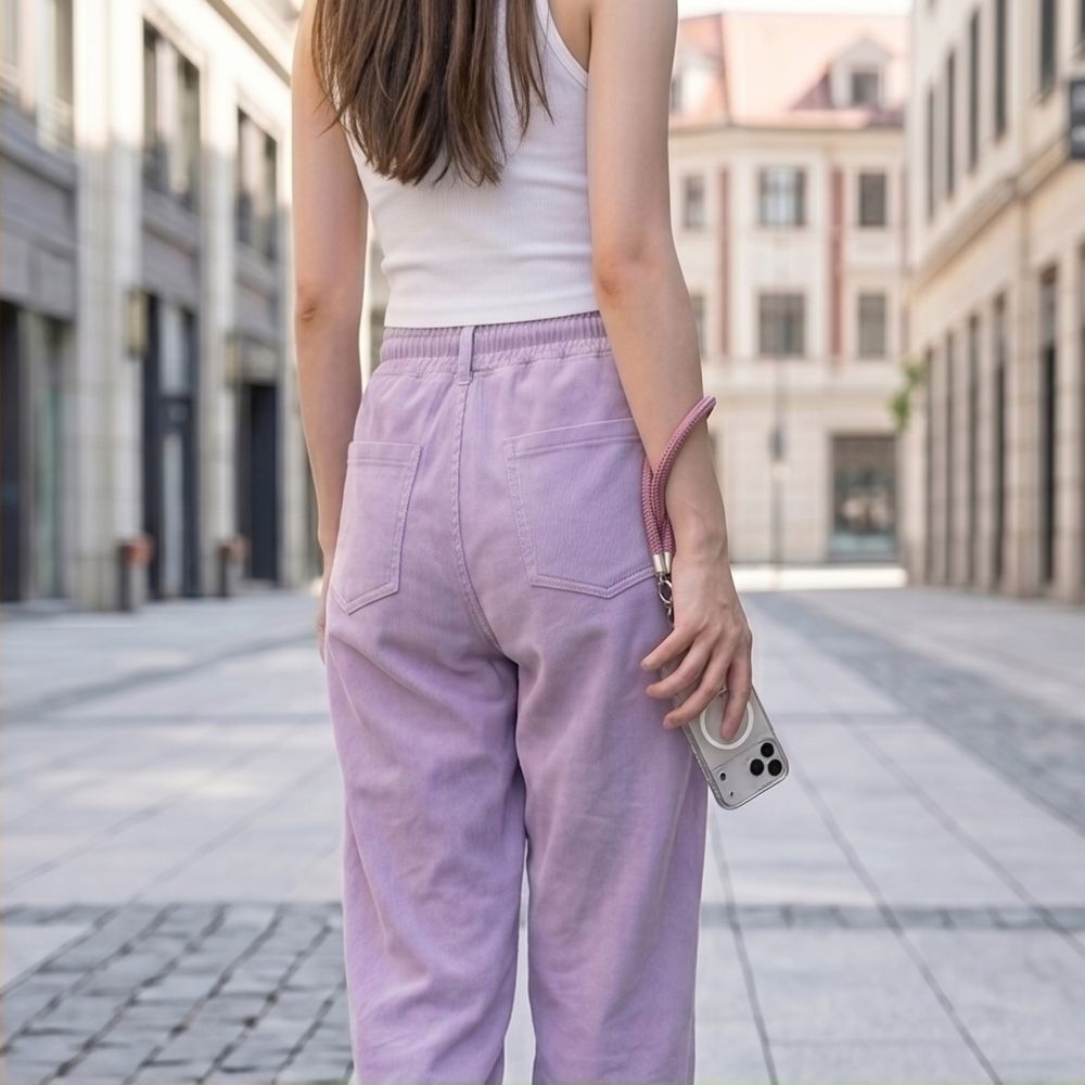 Tech-Protect Universal Λουράκι για Θήκη Κινητού - C10S Rope CrossBody / Wrist Strap - Dusty Rose / Titanium