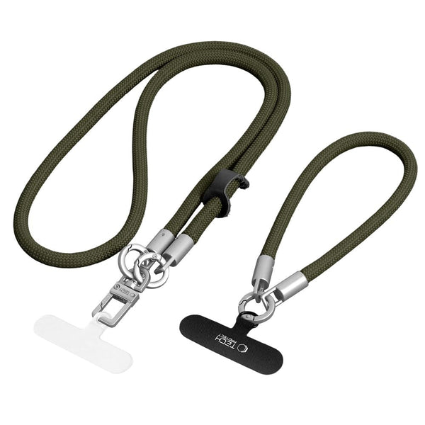 Tech - Protect Universal Λουράκι για Θήκη Κινητού - C10S Rope CrossBody / Wrist Strap - Olive Green / Titanium