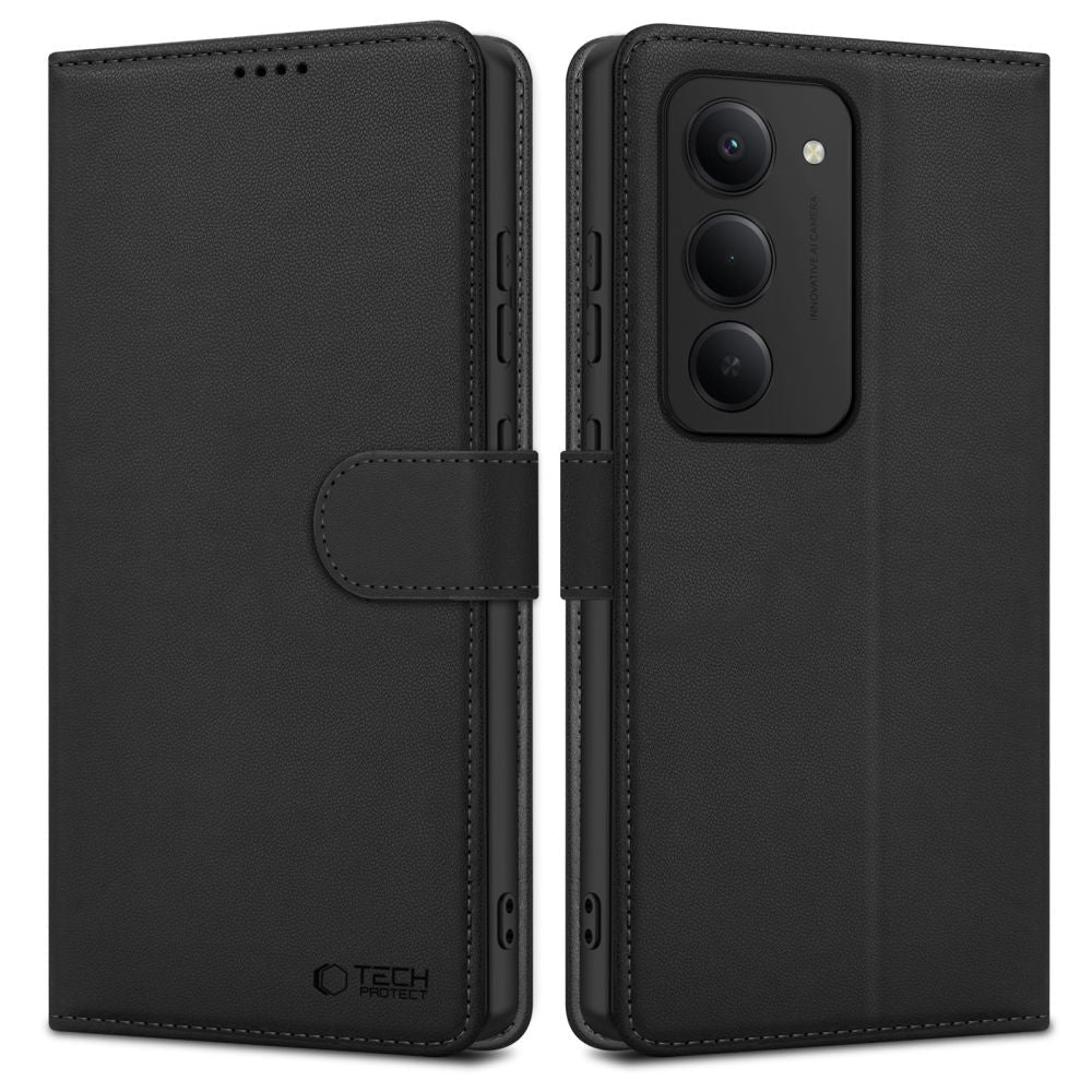 Tech - Protect Xiaomi Redmi 15 4G / 5G - Θήκη Πορτοφόλι Stand από Δερματίνη - Wallet - Black