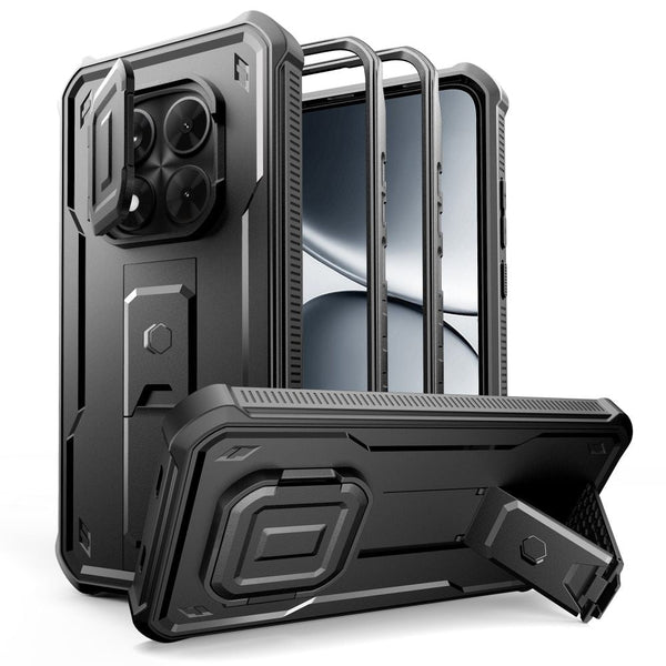Tech - Protect Xiaomi Redmi Note 15 Pro 5G - Θήκη 360 Full Body με Προστασία για την Οθόνη και την Κάμερα και Stand - Kevlar Cam+ 2 - Set - Black