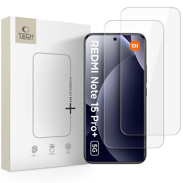 Tech - Protect Xiaomi Redmi Note 15 Pro Plus 5G / Poco M8 Pro 5G - Προστατευτική Μεμβράνη Οθόνης - Hydro Flex+ - 2 Τεμάχια - Clear