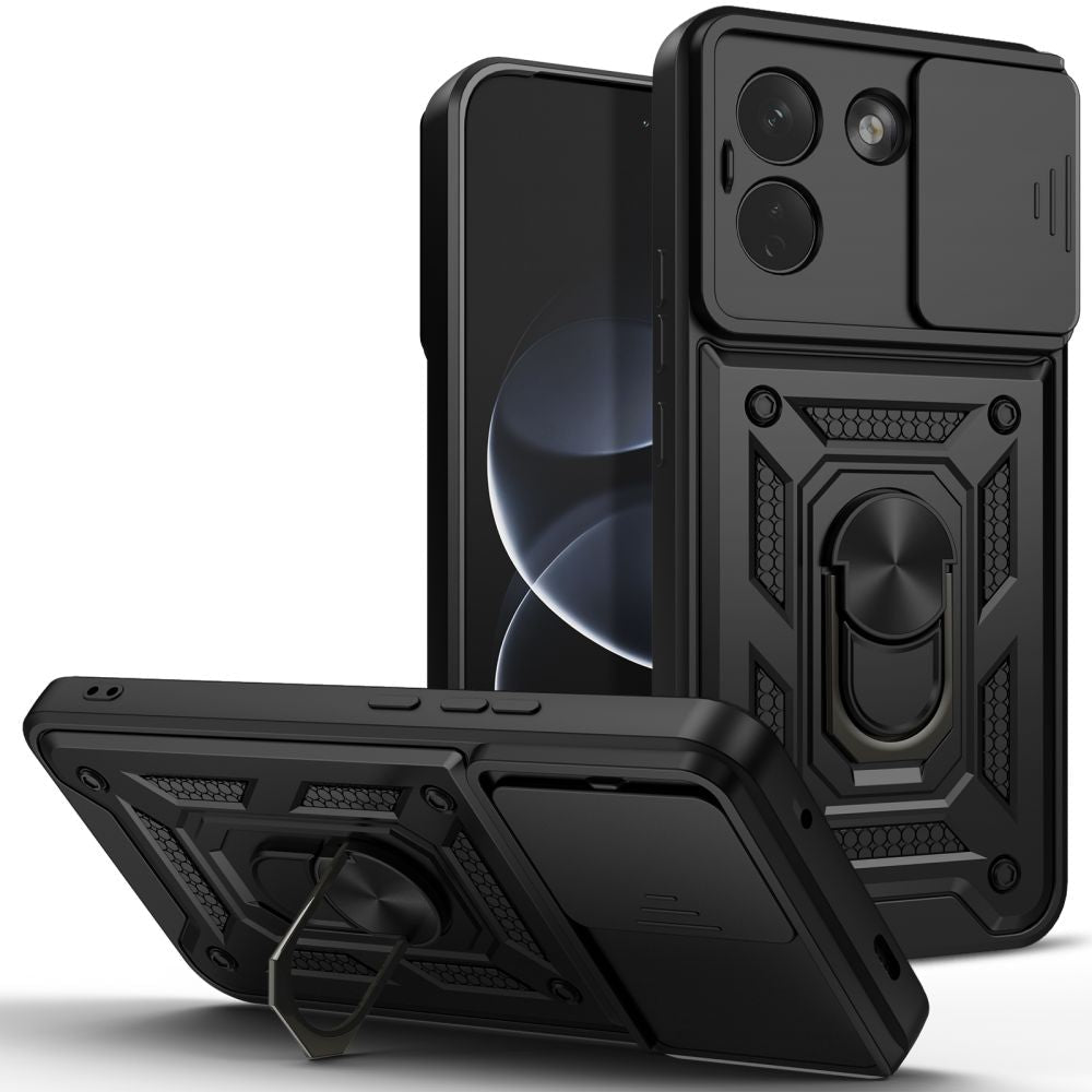 Tech-Protect Xiaomi Redmi Note 17 Pro Max 5G - Σκληρή Θήκη με Πλαίσιο Σιλικόνης και Δαχτυλίδι Συγκράτησης - Camshield Pro - Black