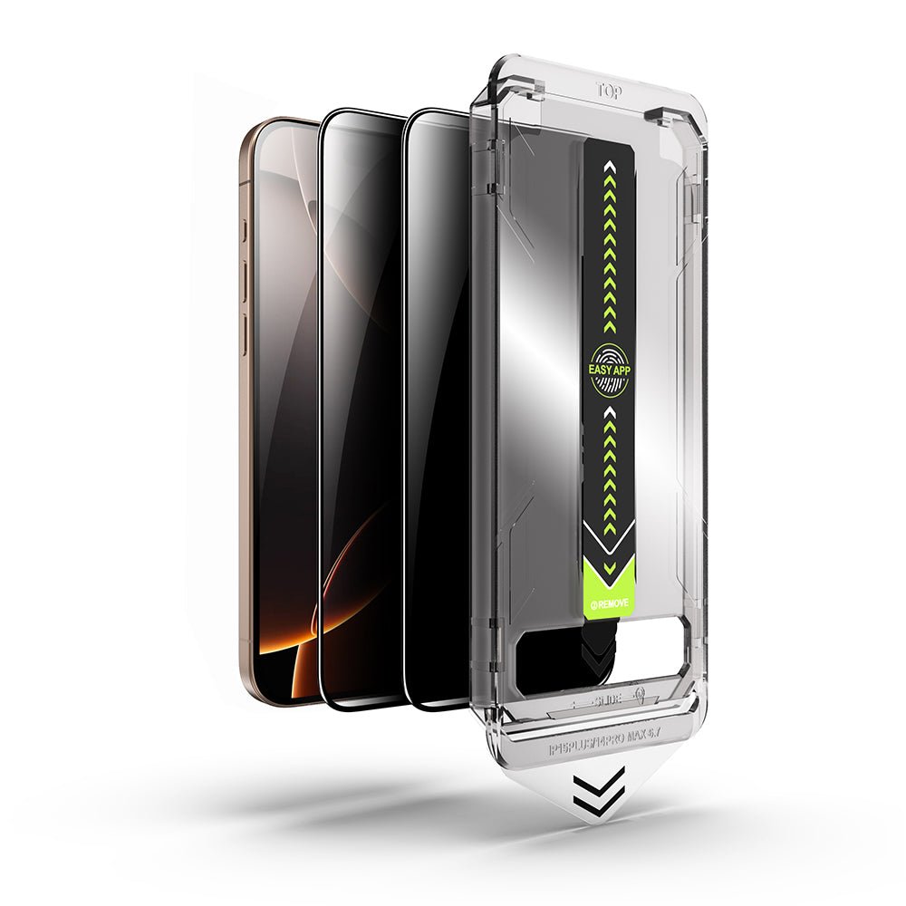 Techsuit iPhone 13 Pro Max / 14 Plus - Σετ με 2 Full Screen Αντιχαρακτικά Γυαλιά Οθόνης - TitanGlass FullCover - Privacy