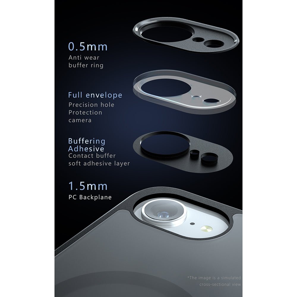Techsuit iPhone 15 - Σκληρή Θήκη με Πλαίσιο Σιλικόνης και MagSafe - PureFrost MagSafe - Frosted Black